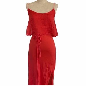 French Connection strappy silk cotton slip dress